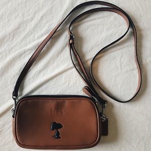 COACH X PEANUTS Crossbody Pouch in Leather